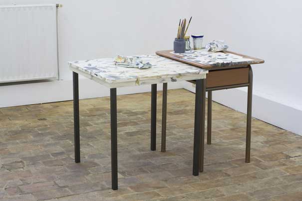 Morgane Fourey, 'Table Mireille Blanc', 2014, mixed media, 113 x 80 x 105 cm. Image courtesy the artist.