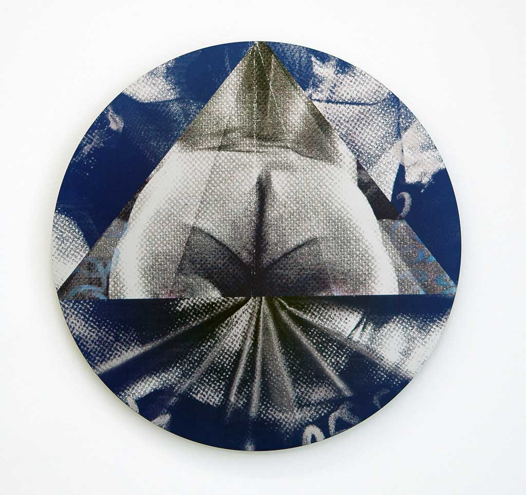 Deric Carner, 'Sexual Outlaw', 2014, print on metal, 16" diameter. Image courtesy the artist.