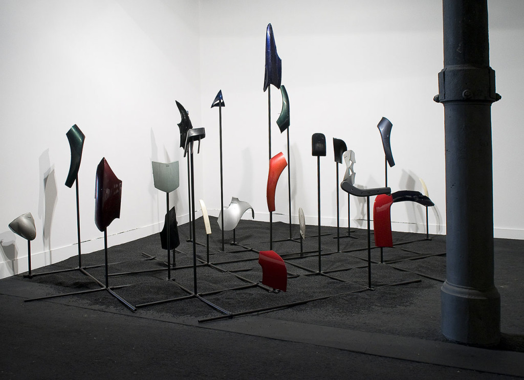 Stanislao Di Giugno, 'A Sense of Displacement', 2009, iron and plastic, dimensions variable. Installation view of "Re-generation", Macro, Rome, Italy, 2012. Photo: Giorgio Benni. Image courtesy the artist, MACRO and Galleria Tiziana Di Caro.