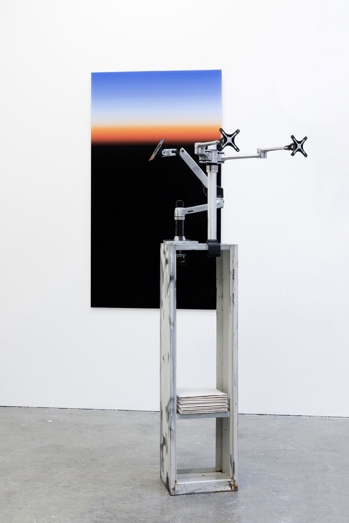 Marco Strappato, 'Apollo and Daphne', 2015, Customized locker, 2 desk mount LCD arms, jesmonite sheets, spray, paint, filler, Dimension variable, Unique. Image courtesy the artist and The Gallery Apart.