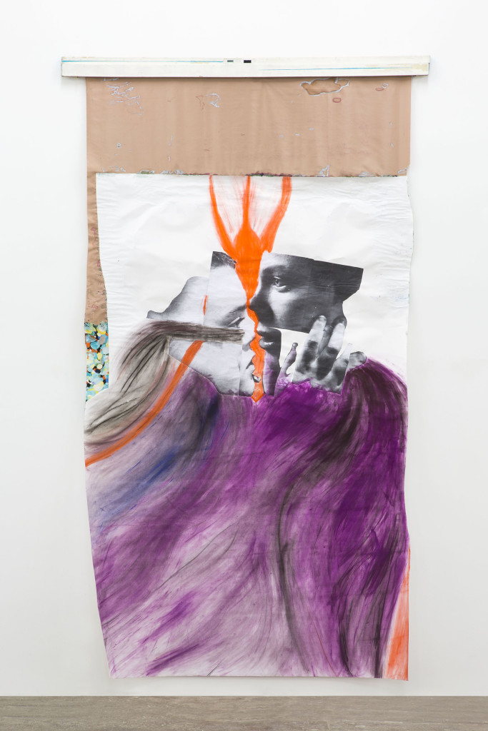 Henrik Olai Kaarstein, 'What a Fool You Are to Fall So in Love', 2016, mixed media on fabric and paper, 335 x 205 cm. Photo: Amedeo Benestante. Image courtesy the Artist and T293.