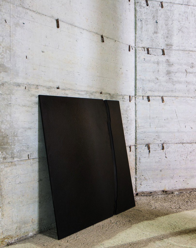 Giuseppe Pietroniro, 'Segno', 2014, blackboard and olive oil, 150 x 80 cm. Photo: altrospazio. Image courtesy There Is No Place Like Home.